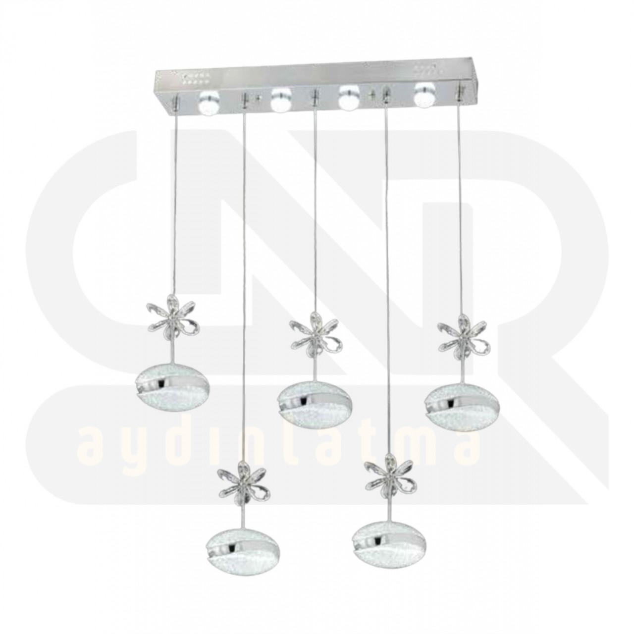 Cosmos 5'li 3 Renk Modern Ledli Avize / Salon / Yemek Masası