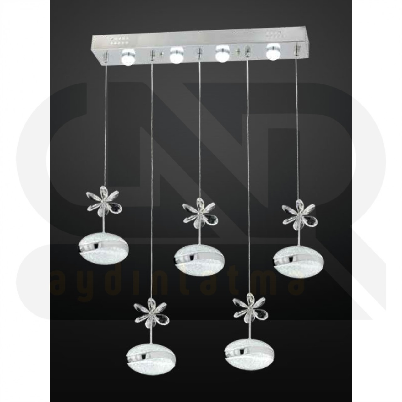 Cosmos 5'li 3 Renk Modern Ledli Avize / Salon / Yemek Masası