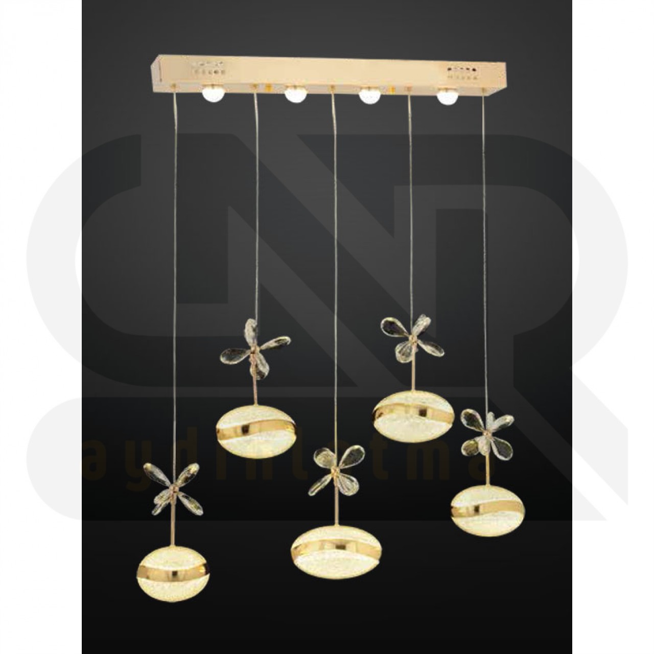 Cosmos 5'li 3 Renk Modern Ledli Avize / Salon / Yemek Masası