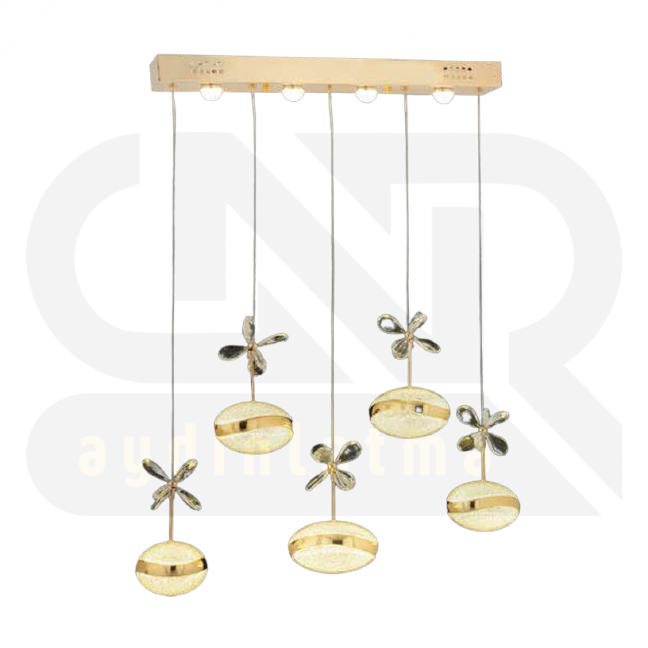 Cosmos 5'li 3 Renk Modern Ledli Avize / Salon / Yemek Masası